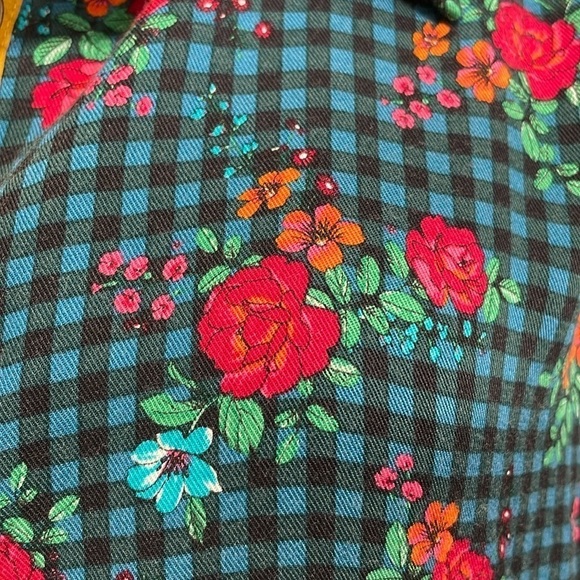 Matilda Jane Dress Women's Small Blue Green Floral Long Sleeve - Picture 9 of 17